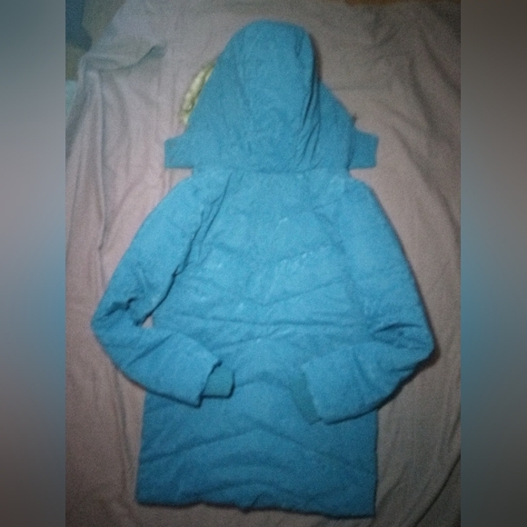 Falls Creek Blue Puffer Jacket with Hood and Insulation - Picture 3 of 5